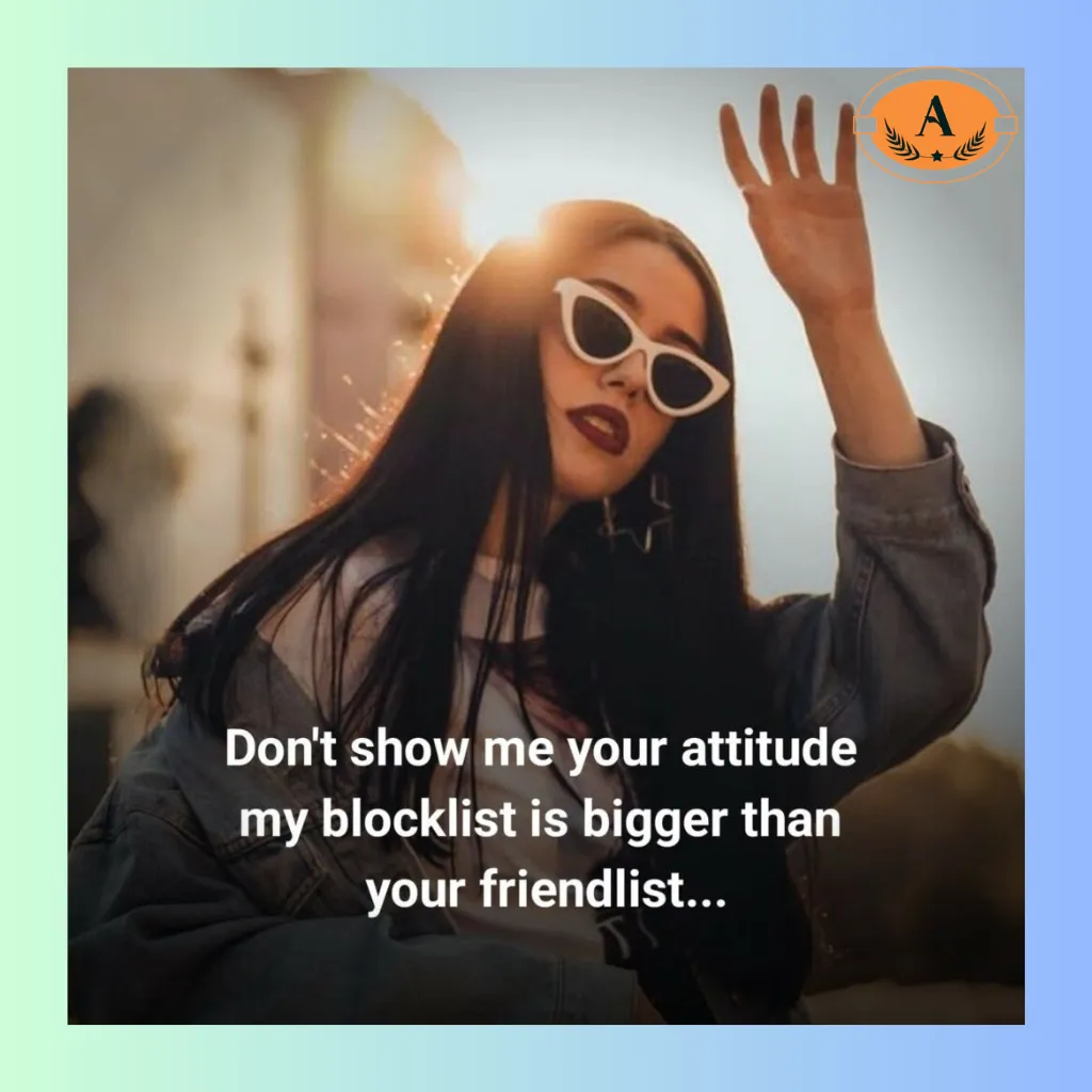attitude shayari for girls in english_